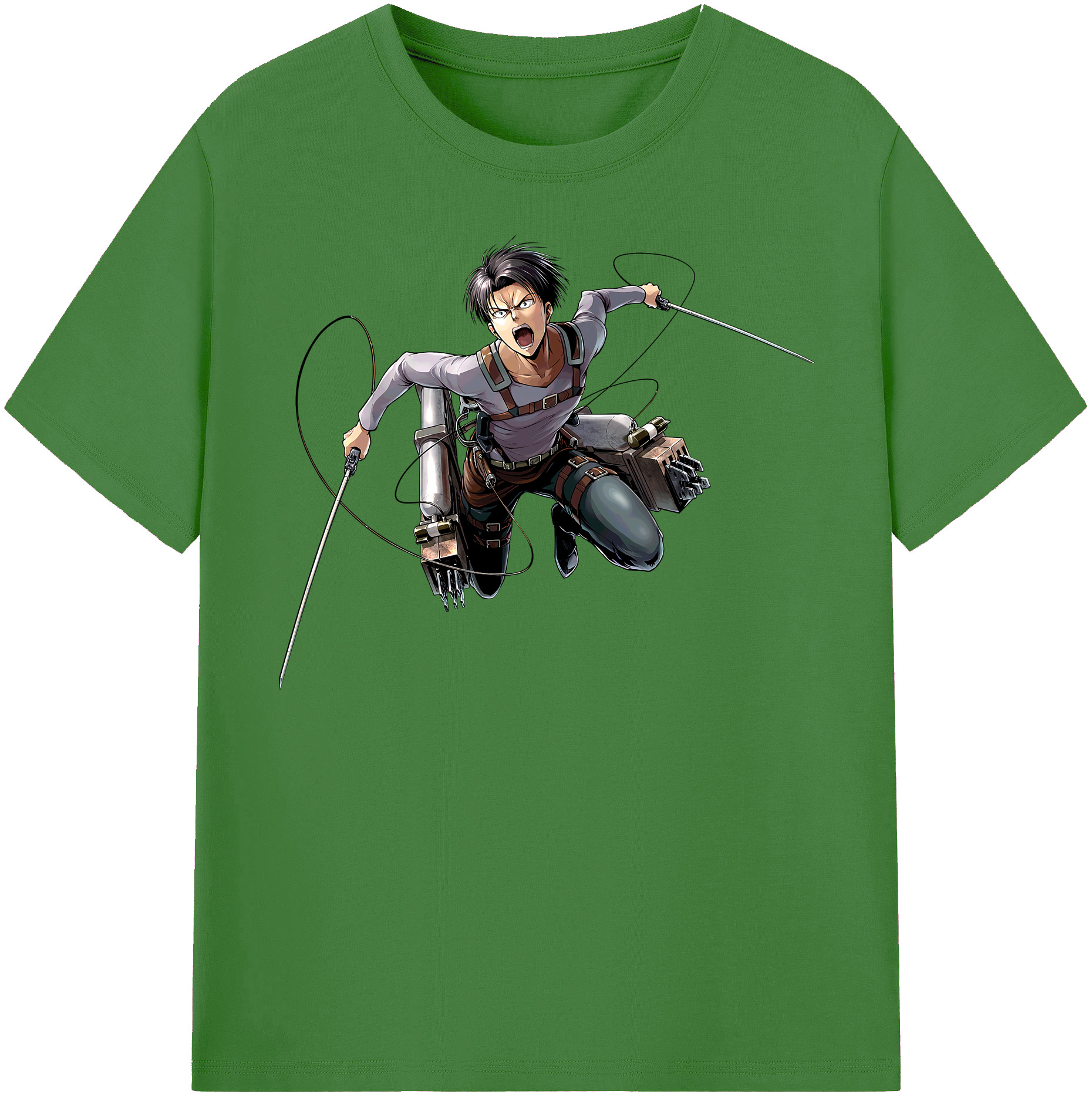 （画像用） 進撃の巨人 リヴァイ·アッカーマン Attack on Titan Levi Ackerman レディースカジュアルプリントTシャツ（綿100％）